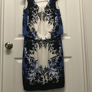 Blue Floral founce top dress
